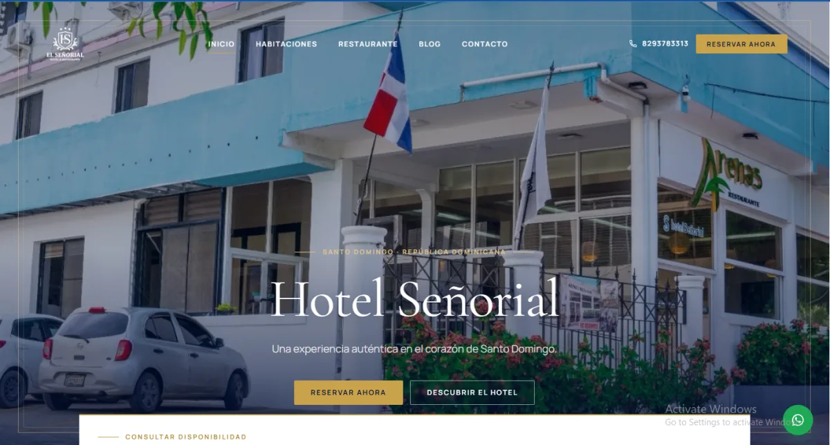 Sitio web de Hotel Señorial