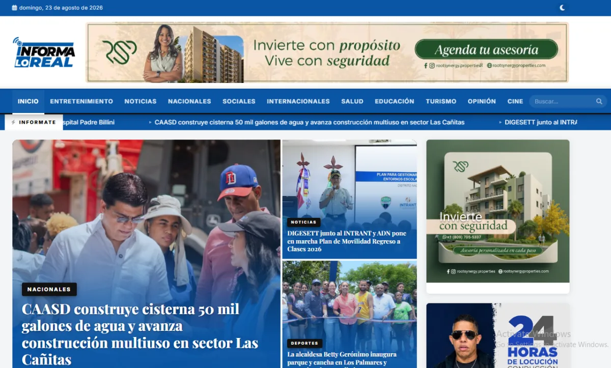 Sitio web de Informa Lo Real