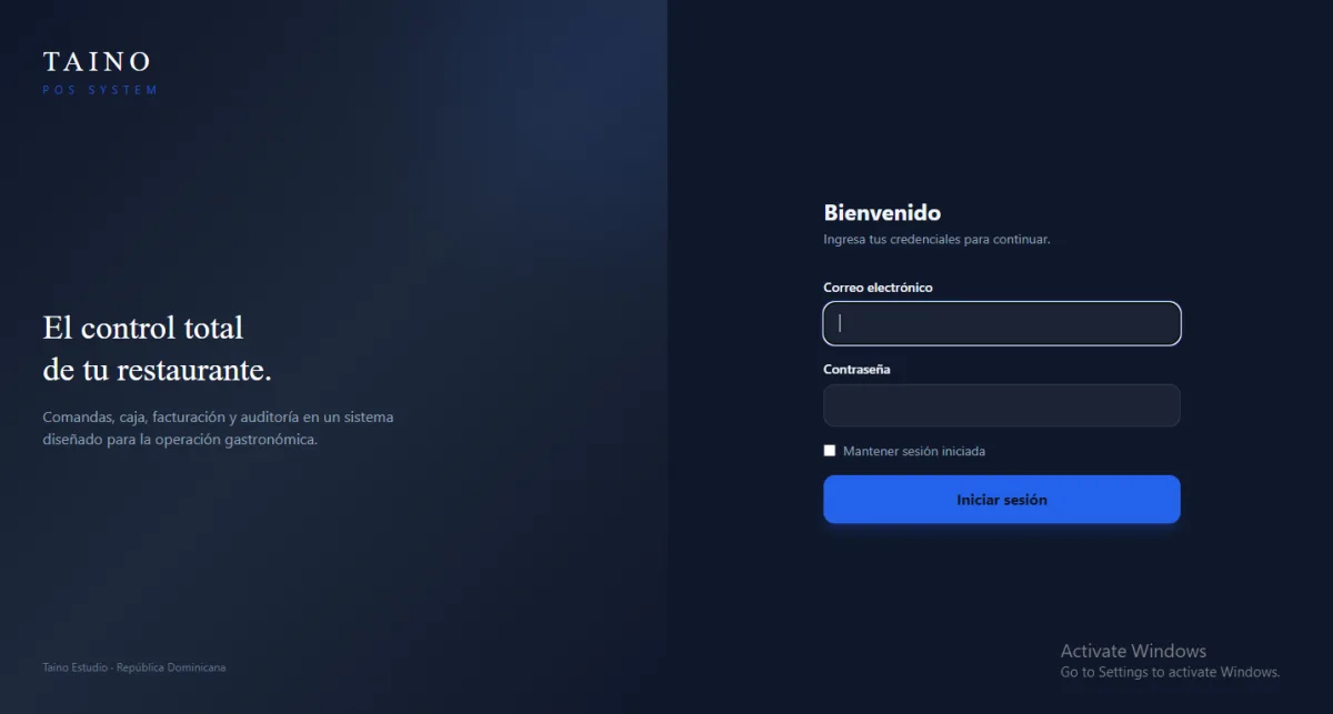 Plataforma Taino POS